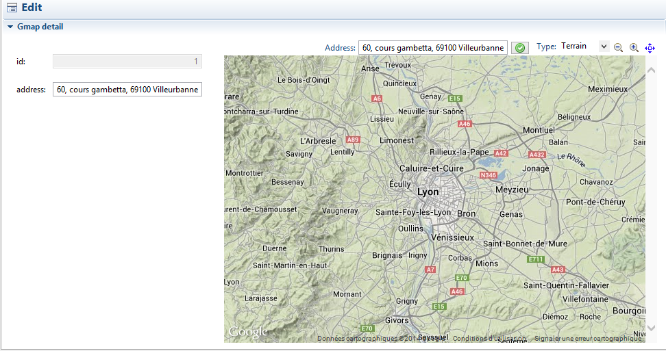 GMap - Store Address as String